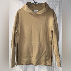 John Elliott Hoodie 2 M Villain Hoodie Khaki Hood Crew Neck LS Zip Sides